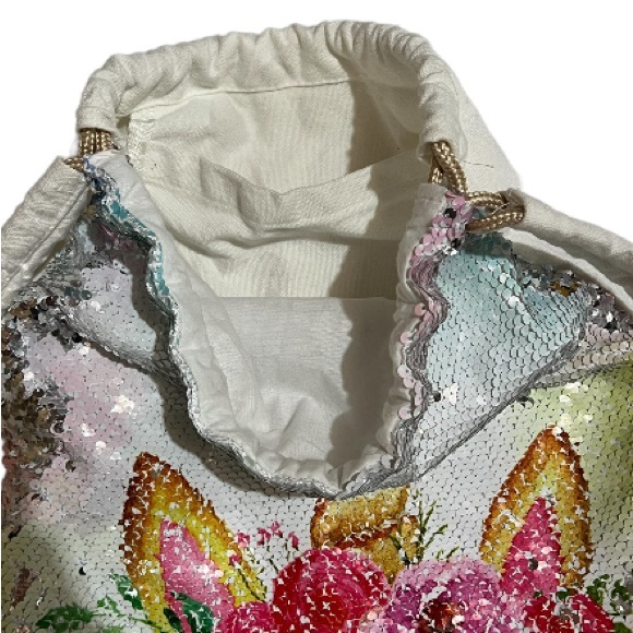 Unicorn Sequin Drawstring Backpack - Picture 3 of 7